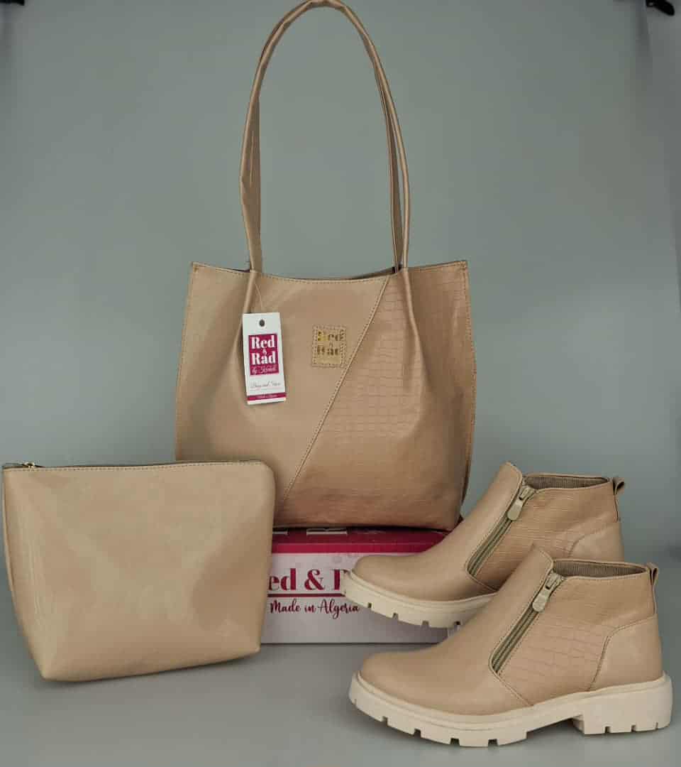 طقم من 3 قطع: حذاء + حقيبة + جراب